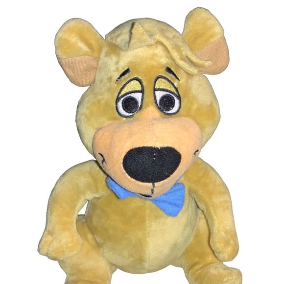 Hanna Barbera Boo Boo Bear Plush Stuffed Toy Yogi Light Brown Blue Bow Tie 8" - Picture 2 of 10